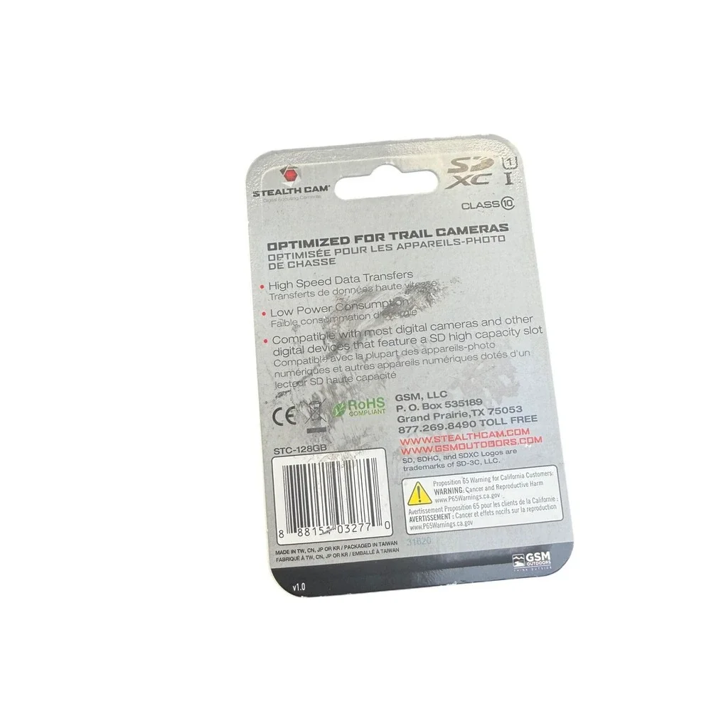 Stealth Cam 128GB SDHC Memory Card Class 10 UHS-I Trail Camera STC-128GB NEW